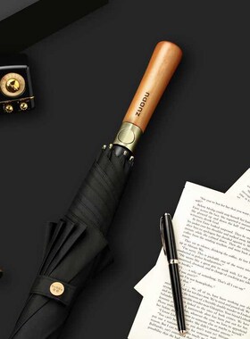 ZQ英伦黑色男士雨伞长柄伞大号超大双人日系直把伞暴雨抗风防风