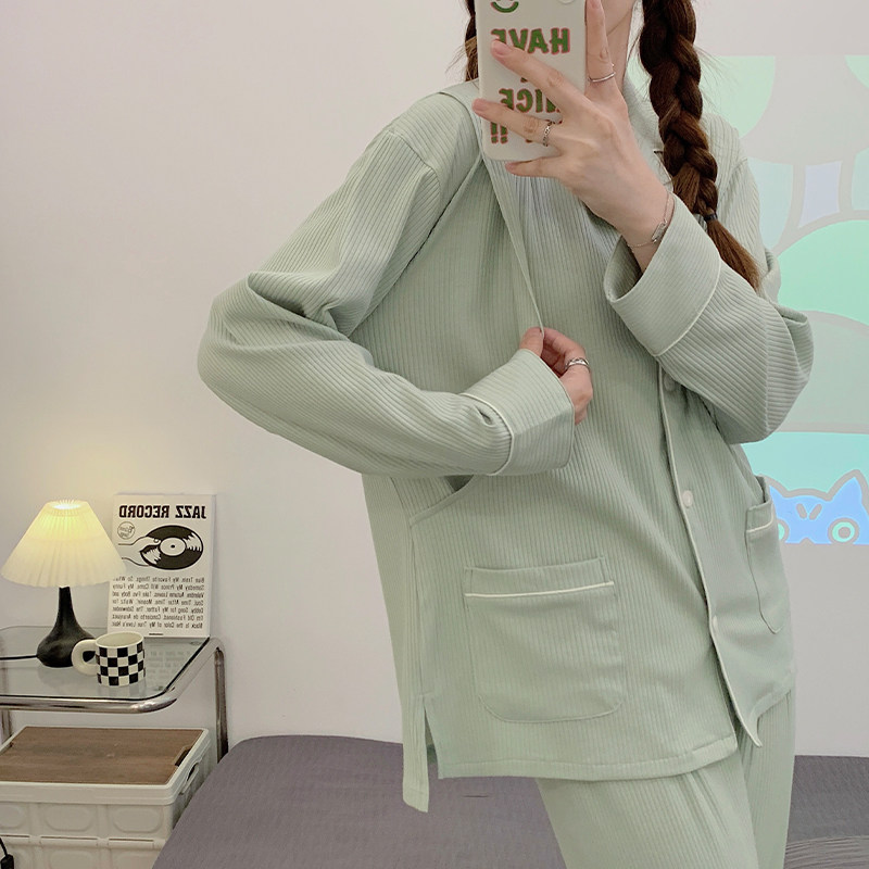 孕妇睡衣女春秋冬季月子服哺乳装春天孕期产后大尺码家居服套装