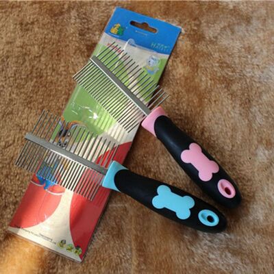 速发推荐Pets Two-sided Straight Comb Steel Pins Dog Bones Gr