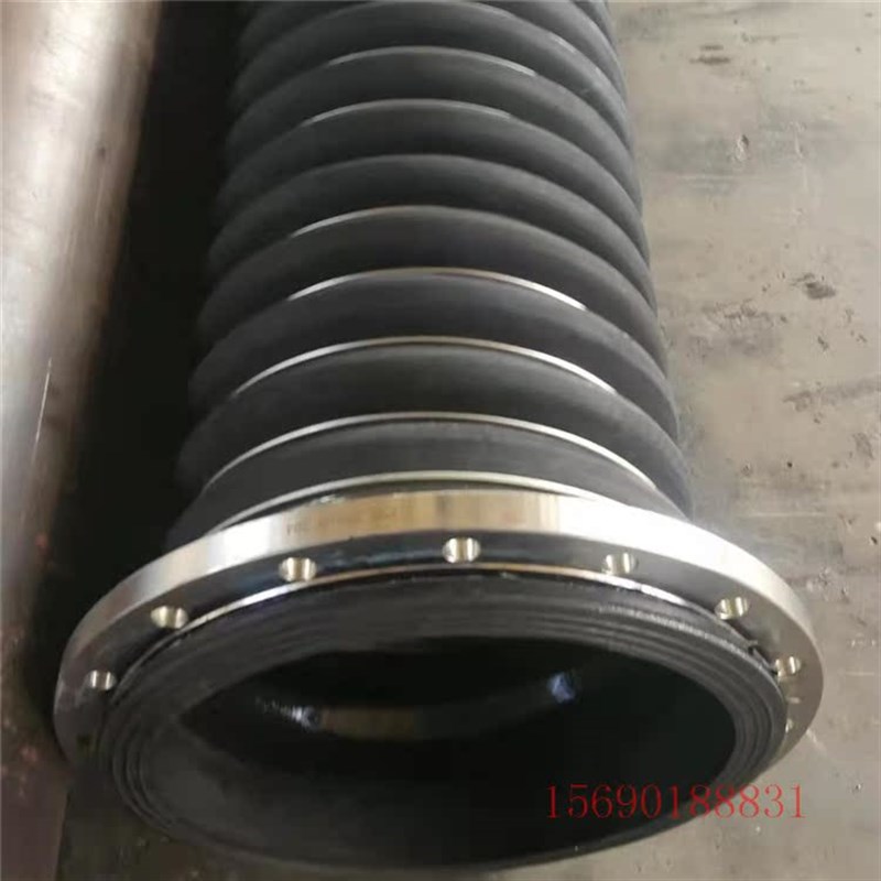 定做管道耐磨橡胶伸缩管内径100大口径动态可弯曲波纹伸缩橡胶管