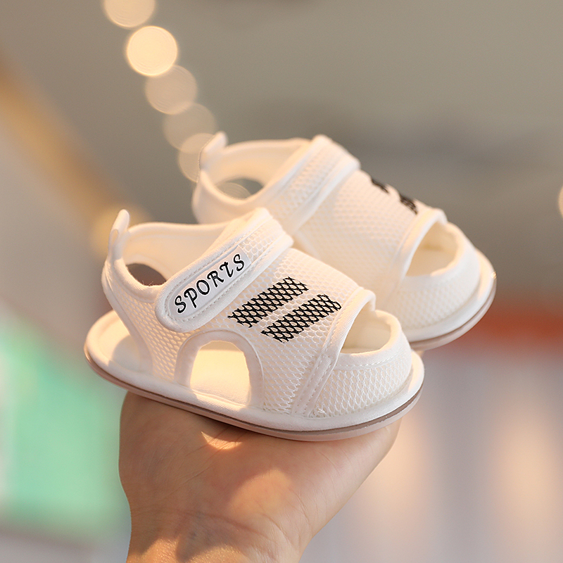 婴儿凉鞋夏季0-1岁透气男女宝宝软底学步鞋防滑6-12个月防滑不掉7