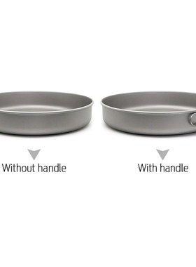1000ml Camping Titanium Pan ltralight Titanium Frypan Bowl W