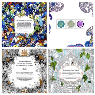 4 pcs/lot 24 Pages Mandalas Flower Coloring Book Children