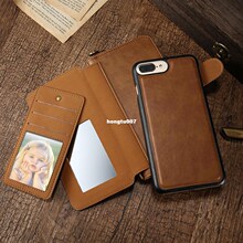 速发Leather Wallet Phone Cover for iPhone X 7 8 plus Cas