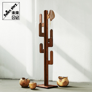 简易家用卧室实木衣帽架 现代创意收纳架 落地衣服挂衣架子时尚