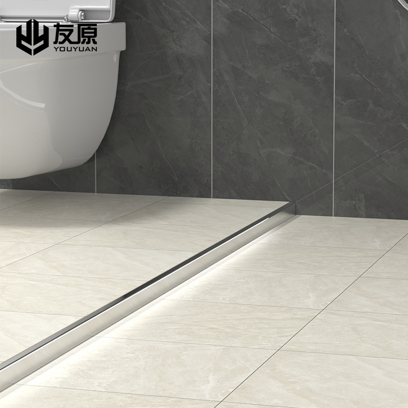 不锈钢收边条下沉淋浴间瓷砖可调节高低错层地板门槛极窄填缝压条
