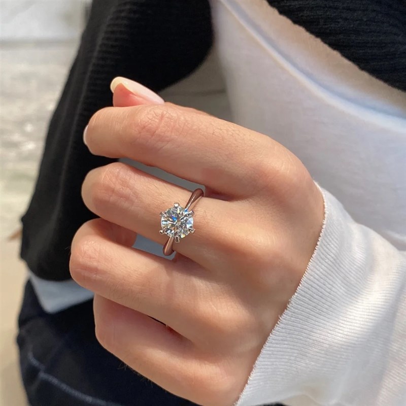 工厂销一克拉六爪仿真钻戒情侣y结婚对戒活口可调节戒指婚礼仪式