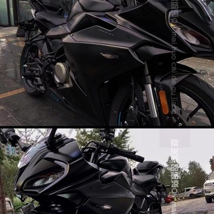 仿赛摩托车改色膜亮黑车身贴纸哑光磨砂黑黑武士踏板车外壳漆面膜