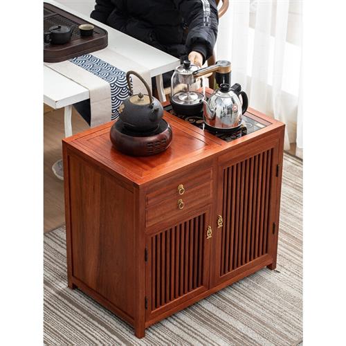 实木茶水柜小茶桌茶台 茶台家z用小茶桌小型实木移动泡茶车茶边几