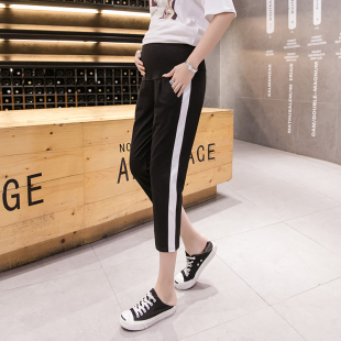 孕妇裤夏天款七八分裤外穿打底裤春秋季裤子孕中期小个子孕妇夏装