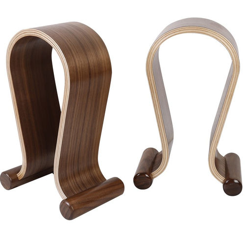 实木胡桃木电脑耳机架蓝牙U型头戴式桌面电竞游戏耳麦挂架展示架