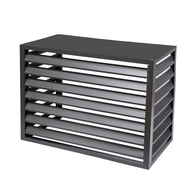 推荐厂销空调外机保护罩外机防雨防晒铝合金装饰美化遮挡空调外机