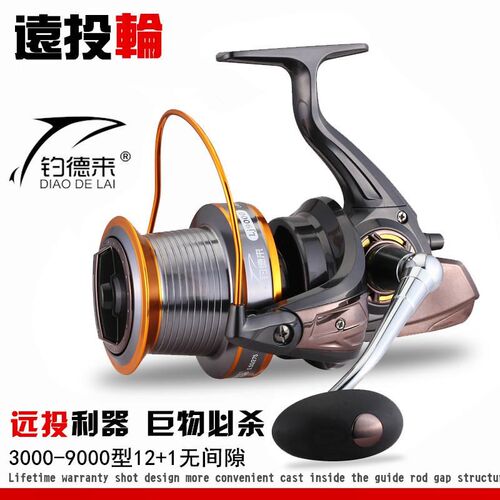 LJ3000-9000型全金属摇臂金属线杯远投轮渔轮鱼线轮海竿轮渔轮杆