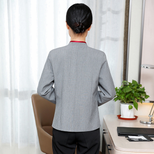 保洁员工作服女长袖酒店客房清洁工阿姨O家政公司秋冬套装定