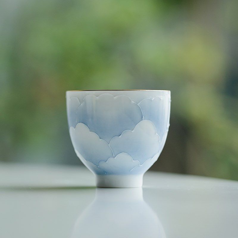 有田烧金边纯手绘牡丹茶杯陶瓷家用品茗杯中式主人杯单个功夫茶具,餐饮具,茶杯,淘宝优惠券,粉丝福利购,淘宝优惠卷