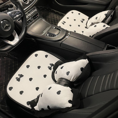 汽车靠垫腰垫夏季卡通可爱开车护腰神器座椅腰托车内头枕护颈枕