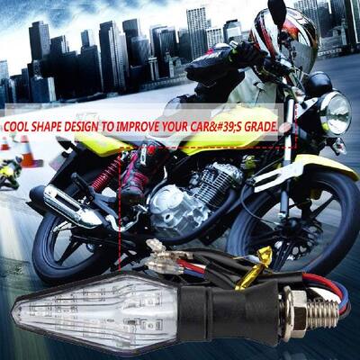 New 2Pcs lnivkersal MotorcycUeDTurn Signal  ouble Sided