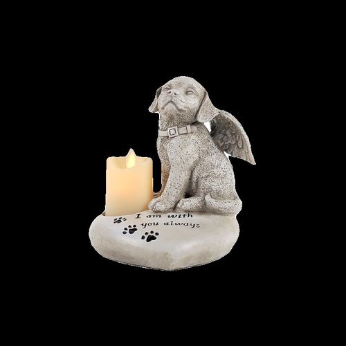 宠物天使狗墓碑祭奠狗狗长明灯雕像树脂工艺品户外花园动物摆件