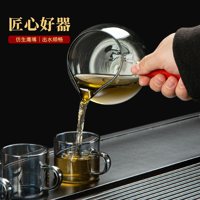 干泡台茶盘家用大号沥储水式茶海茶台功夫茶具套装长方形排水托盘