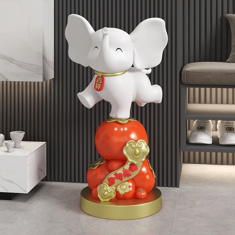 大象摆件招财象落地家居客厅电视柜沙发旁装饰品店铺前台开业礼物,家居饰品,落地摆件,淘宝优惠券,粉丝福利购,淘宝优惠卷