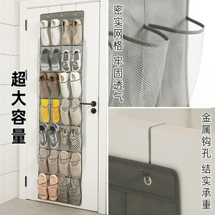 透气无纺网布挂在门上的鞋架门口卫生间挂鞋神器挂壁式鞋袋收纳袋