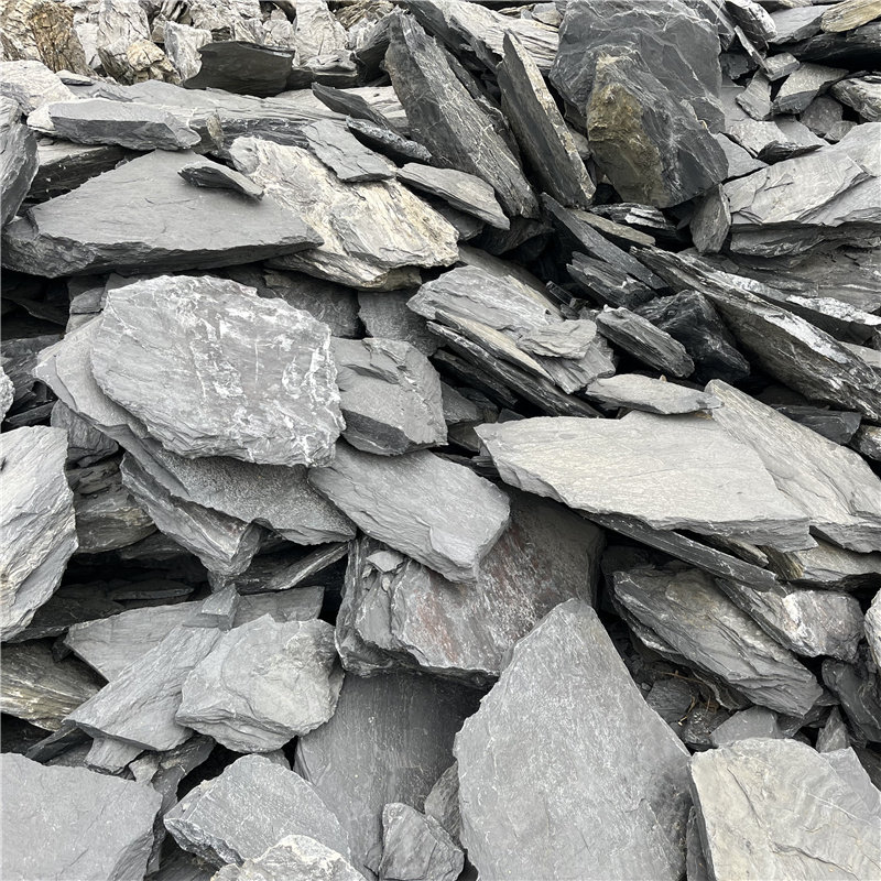 英德假山鱼池造流水喷景泉真石原石头盆景黑片墨石fna石景y观石乌