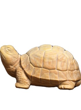 天然小叶黄杨实木雕刻招财小乌龟长寿龟文玩手把件家居工艺品摆件