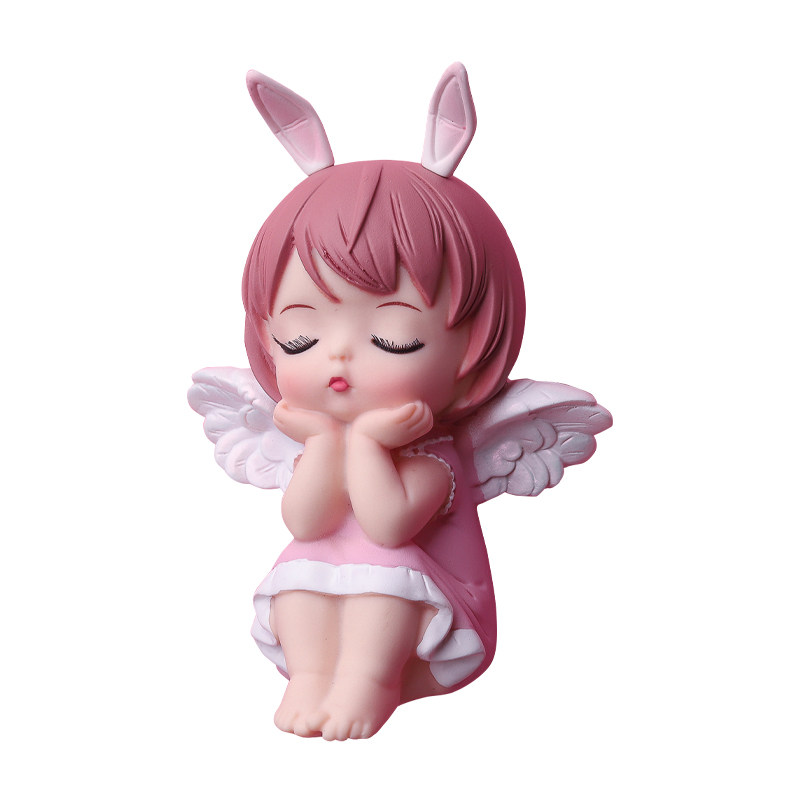 喵二可爱少女心冰l箱贴立体磁性贴粉红女孩天使花仙子家居装吸铁