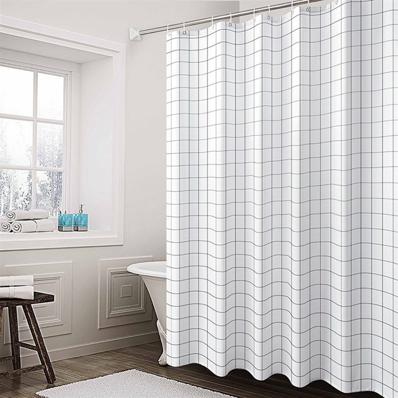 Shower Curtains Bathing-Cover-Hooks Rideau-De-Bain Waterproo