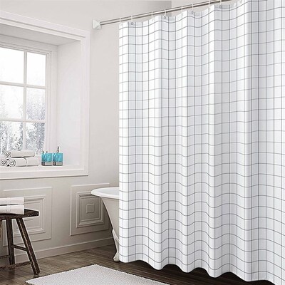 Shower Curtains Bathing-Cover-Hooks Rideau-De-Bain Waterproo