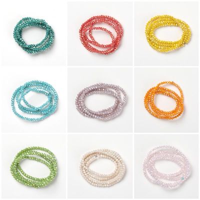 速发2x3mm New Shiny Bling Color Crystal Rondelle Beads Glass