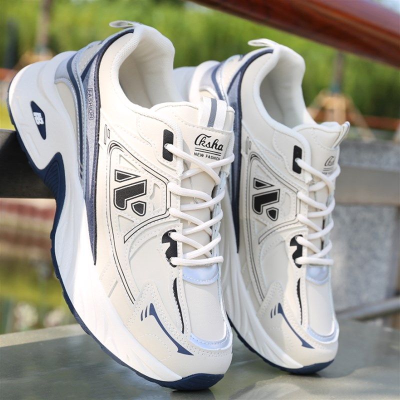 秋冬季男鞋新款老爹鞋皮面防水运动鞋男学生休闲鞋防滑耐磨跑步鞋,流行男鞋,老爹鞋,淘宝优惠券,粉丝福利购,淘宝优惠卷