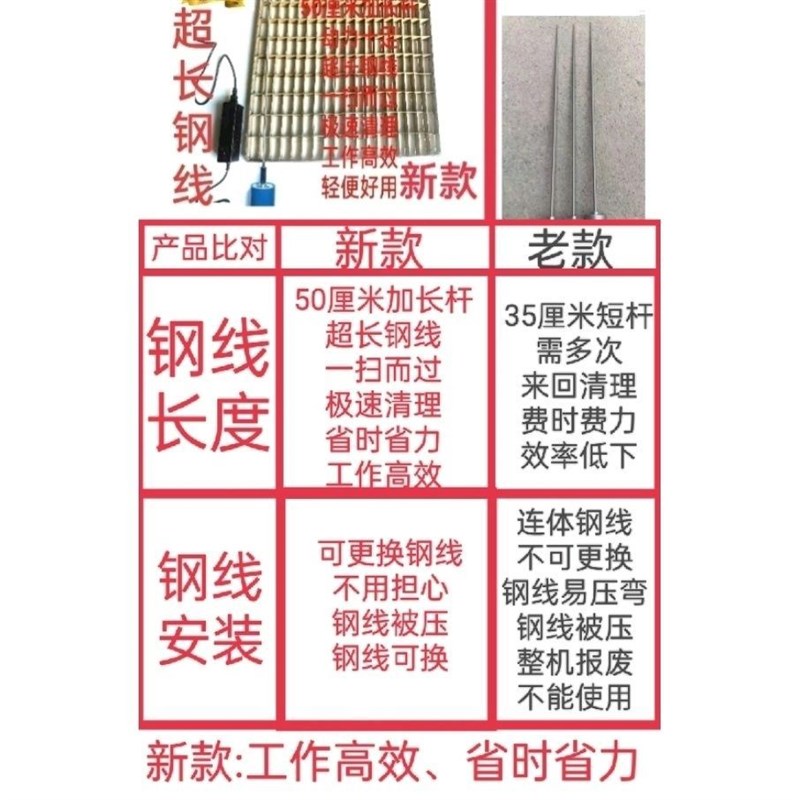 方格簇清理器加长杆50厘米清理器蚕具除丝机蚕蔟清理机电动石灰筛