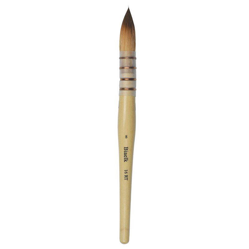 16RT High Quality Taklon Hair Wooden Handle Watercolor Acryl