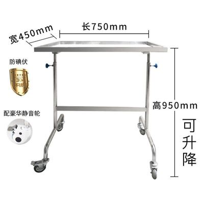 医院不锈钢单杆双杆托盘架医用推车手术室托盘架医疗器械台治疗盘