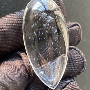 天然水晶银发晶吊坠裸石男女款水晶挂坠饰品 一物一图