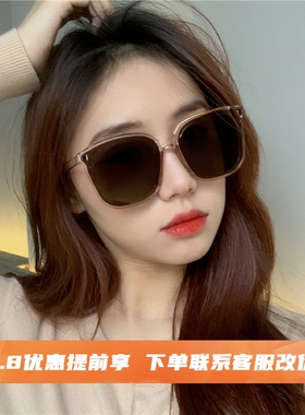 茶色墨镜女夏季海边防紫外线圆脸大脸显瘦眼镜太阳镜2022年新款潮