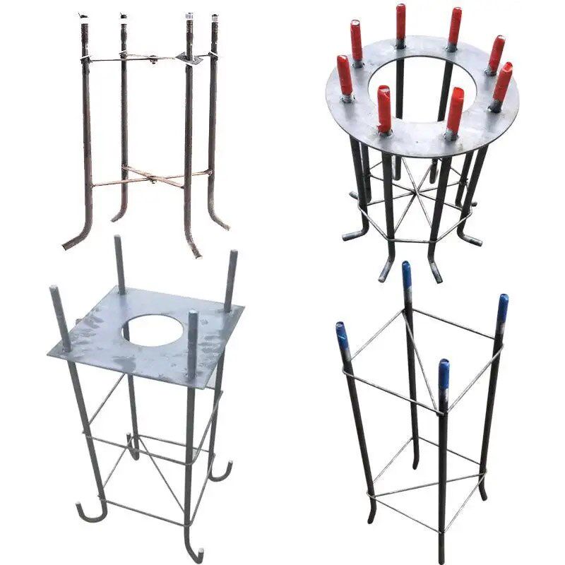 标志杆信号灯件立柱预埋件安装地笼e基础笼路灯杆地脚螺栓钢筋定