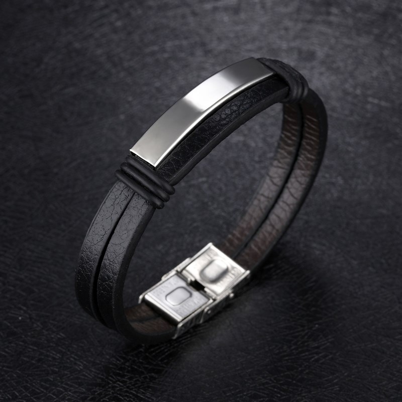 速发Sell like hot cakes creative black stainless steel men's 饰品/流行首饰/时尚饰品新 手链 原图主图