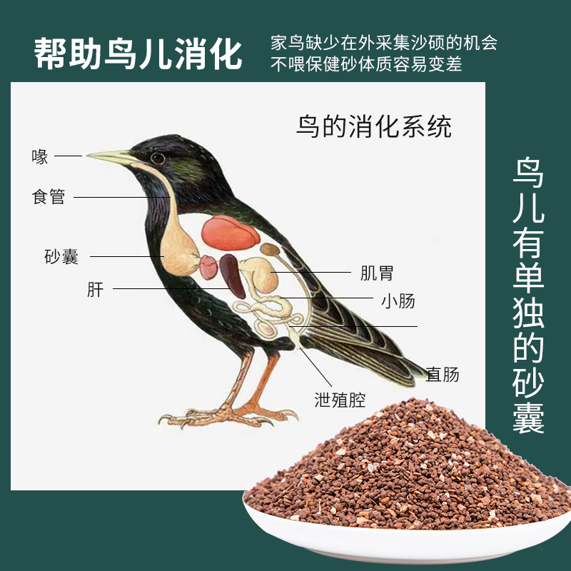 速发鹦鹉红土保健砂高钙玉鸟多彩保健砂虎皮玄凤矿物砂鸟粮鸟食补