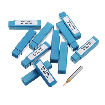 4 Flutes HSS Titanium Coating End Mill Cutter 6mm Shank CNC