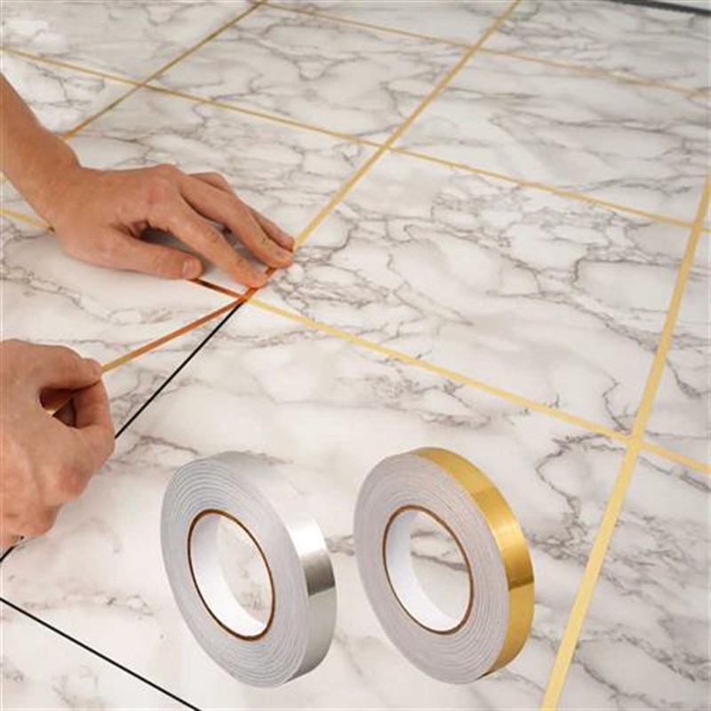 墙面瓷砖美缝贴背景墙金色防水客厅地面缝隙贴美边条装饰线条自粘