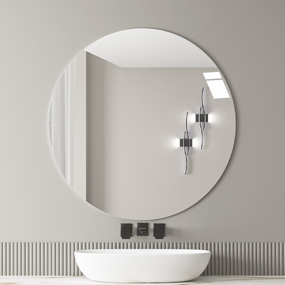 不会碎的亚克力软镜子贴墙自粘镜卫生间浴室镜子免打孔镜面贴粘墙