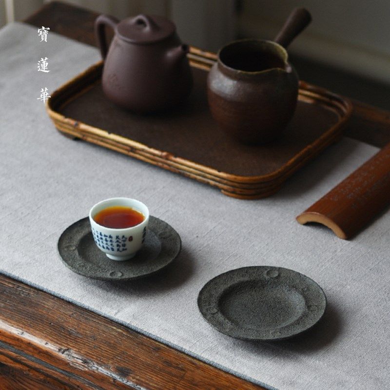 望月 玄武岩石雕杯垫 杯托壶托石杯垫 养壶垫茶托 隔热垫茶杯垫子,餐饮具,茶托,淘宝优惠券,粉丝福利购,淘宝优惠卷