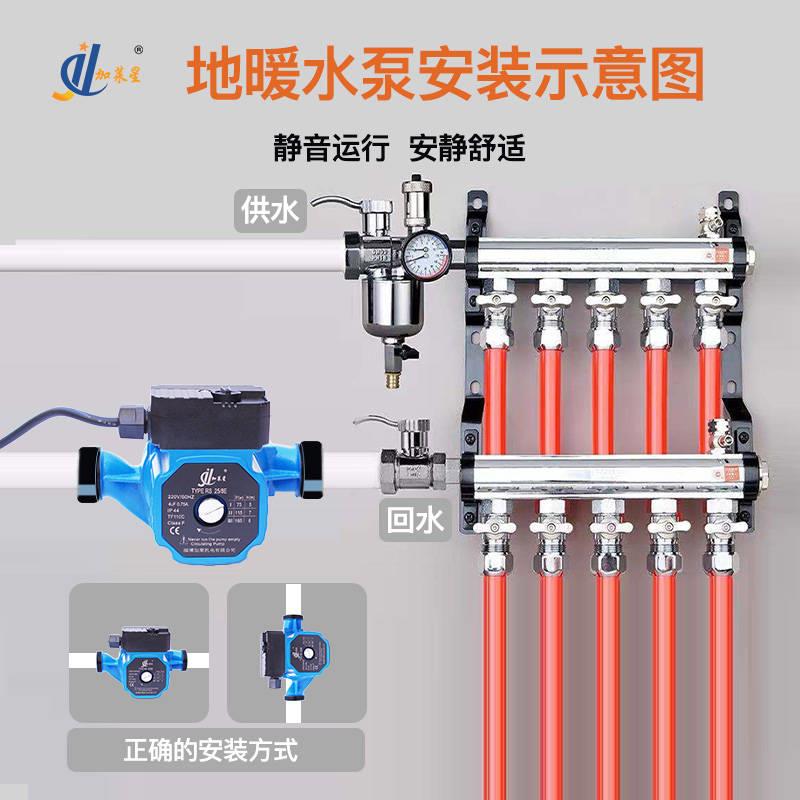 地泵地暖超泵音家用循环静空气能热热O分水器冷热水管道增 农机/农具/农膜 播种栽苗器/地膜机 原图主图