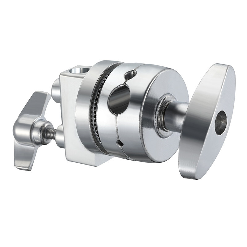 摄影魔术腿c型架配件转接头 魔术头转盘旗板夹 灯架全金属万向夹