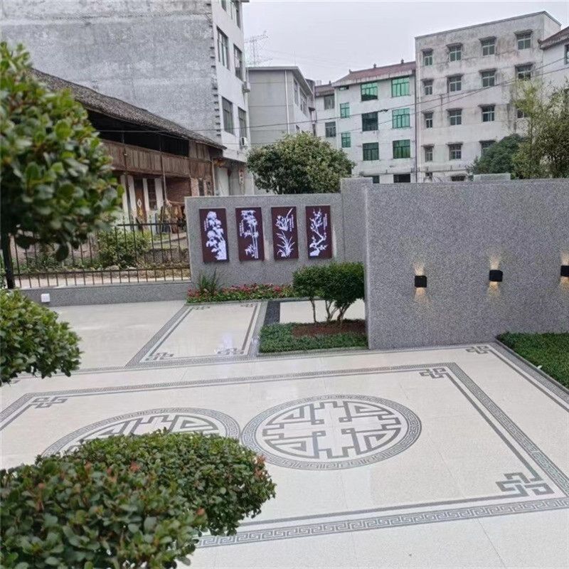 地铺石拼花庭院地砖别墅入户石英砖防滑仿花岗岩院子pc花园户外