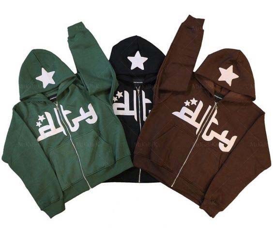 促销Zip Hoodie Fashion Star graphics Print Men's hoodies Swe-封面