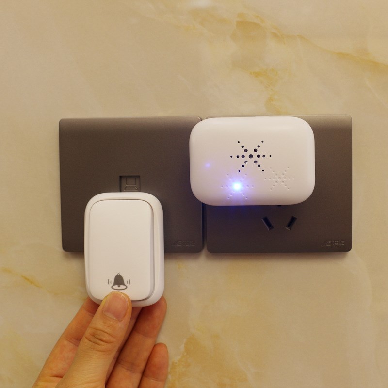 可配对自发电无线门铃智能电子遥控门铃家用防水远距离老人呼叫器