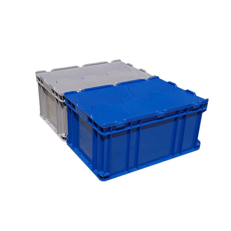 加厚新款带盖塑料箱斜插物流箱周转箱整I理储物箱工具箱超市配送